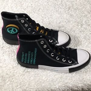 NWT Converse Black and White High-Top Sneakers